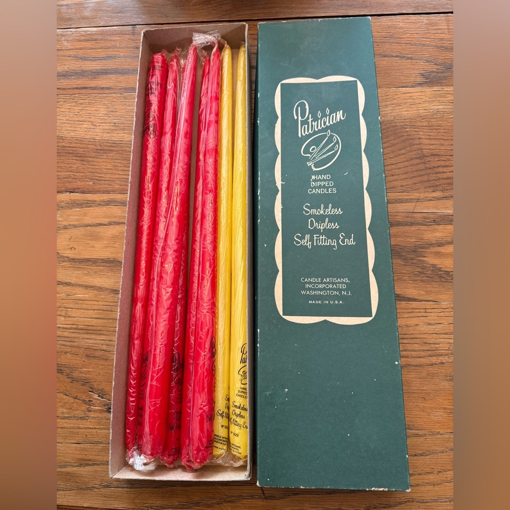 Vintage Patrician Hand Dipped 18” Taper Candles